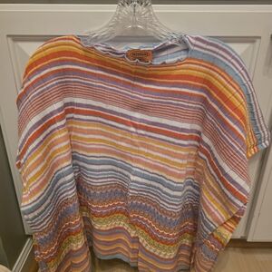 Missoni Vibrant Striped Poncho. One Size Fits Most